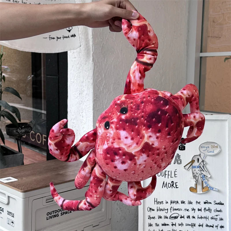 

Супер мягкая плюшевая игрушка с имитацией краба, плюшевая подушка с 3D принтом, кулон в виде краба, кукла, забавный детский красивый декор