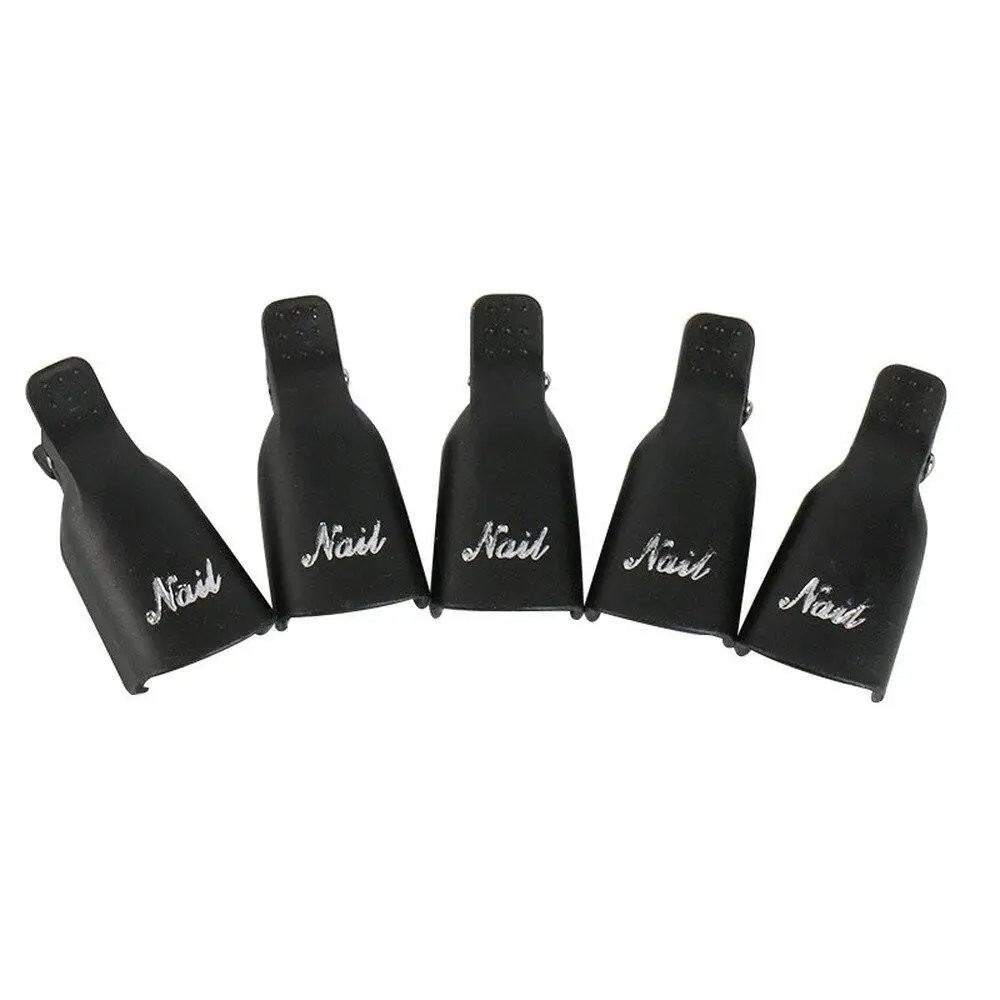 10PCS Gel Lak Remover Wraps Plastic Nail Polish Remover Clip Nail Art Soak Off Cap Nail Degreaser Cleaner Tips For Fingers Tools