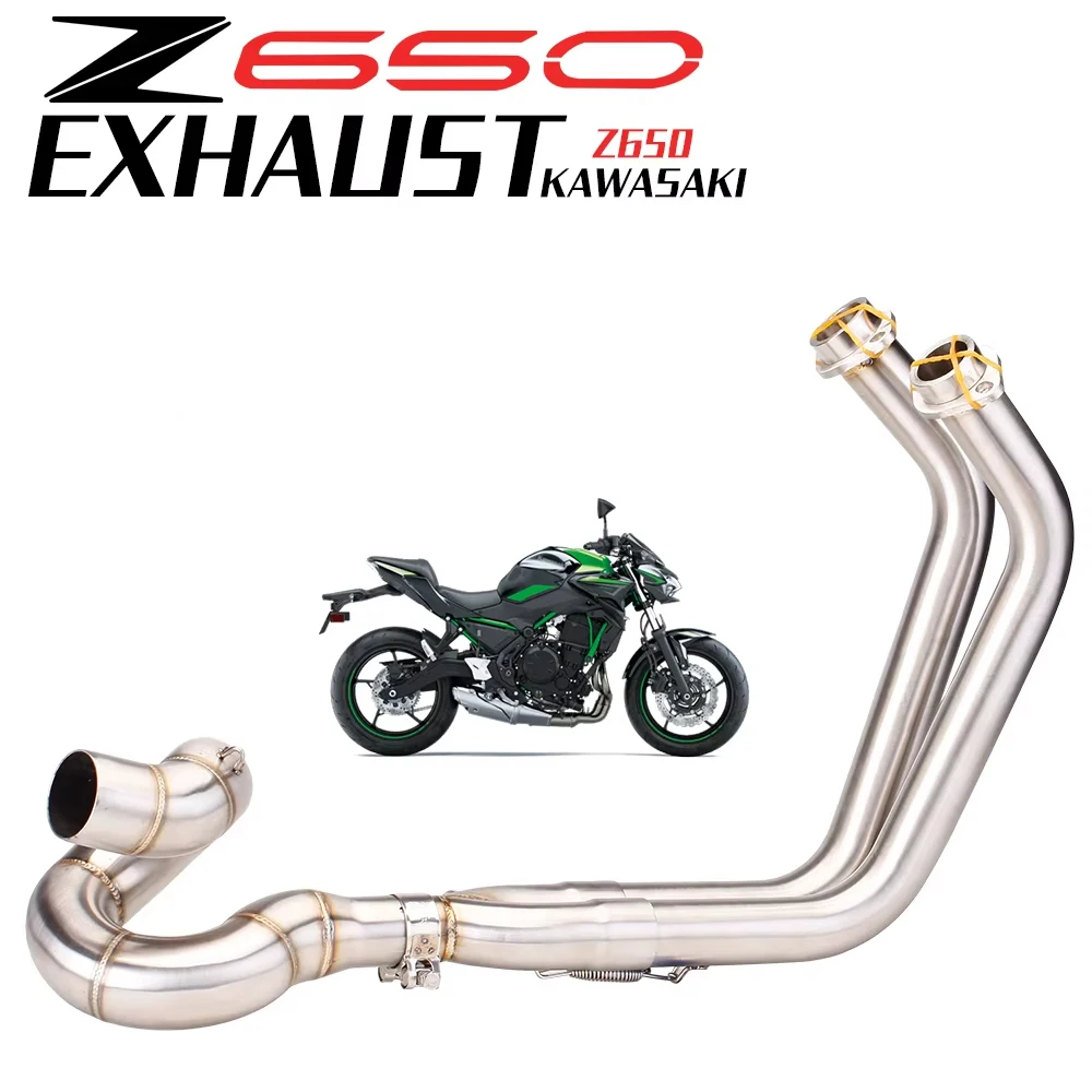 Original full Motorcycle Exhaust System For Kawasaki ninja650 z650 2017-2022 Connect Escape Slip On Front Tube Link Pipe