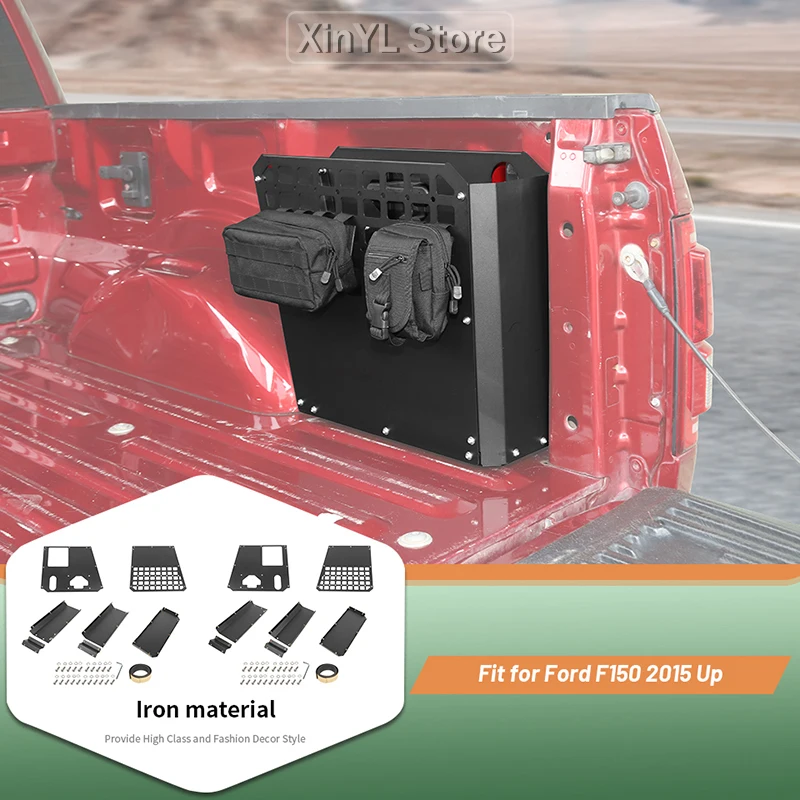 Car Rear Trunk Storage Tool Box for Ford F150 2015 2016 2017 2018 2019 2020 Up Black Left Right Side Car Exterior Accessories