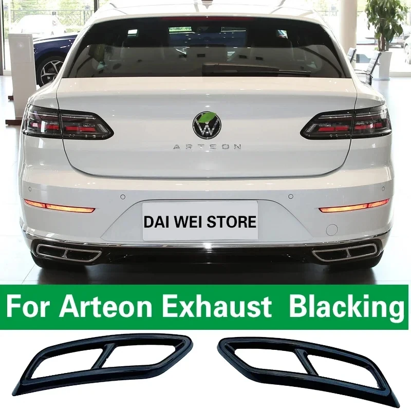 For VW Arteon Chrome Plating Turns Black 2020 2021 2022 2023 Shooting Break Exhaust Blacking Decoration Accessory