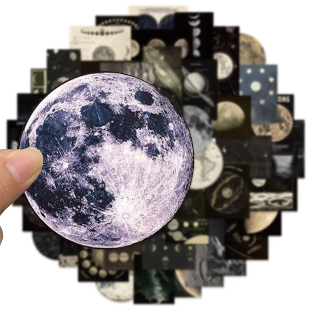 50PCS Retro Celestial Graffiti Stickers DIY Luggage Skateboard Water Cup Laptop Waterproof Stickers
