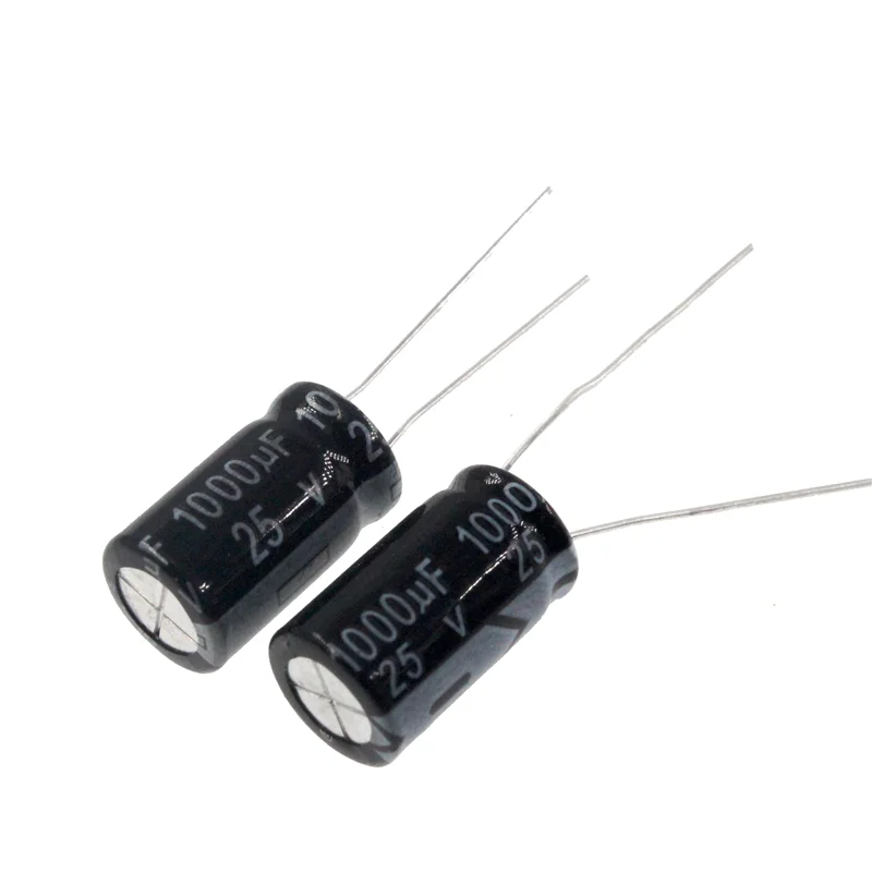 50pcs 1000uF 25V 1000MFD 25WV 10*16mm Capacitor eletrolítico de alumínio