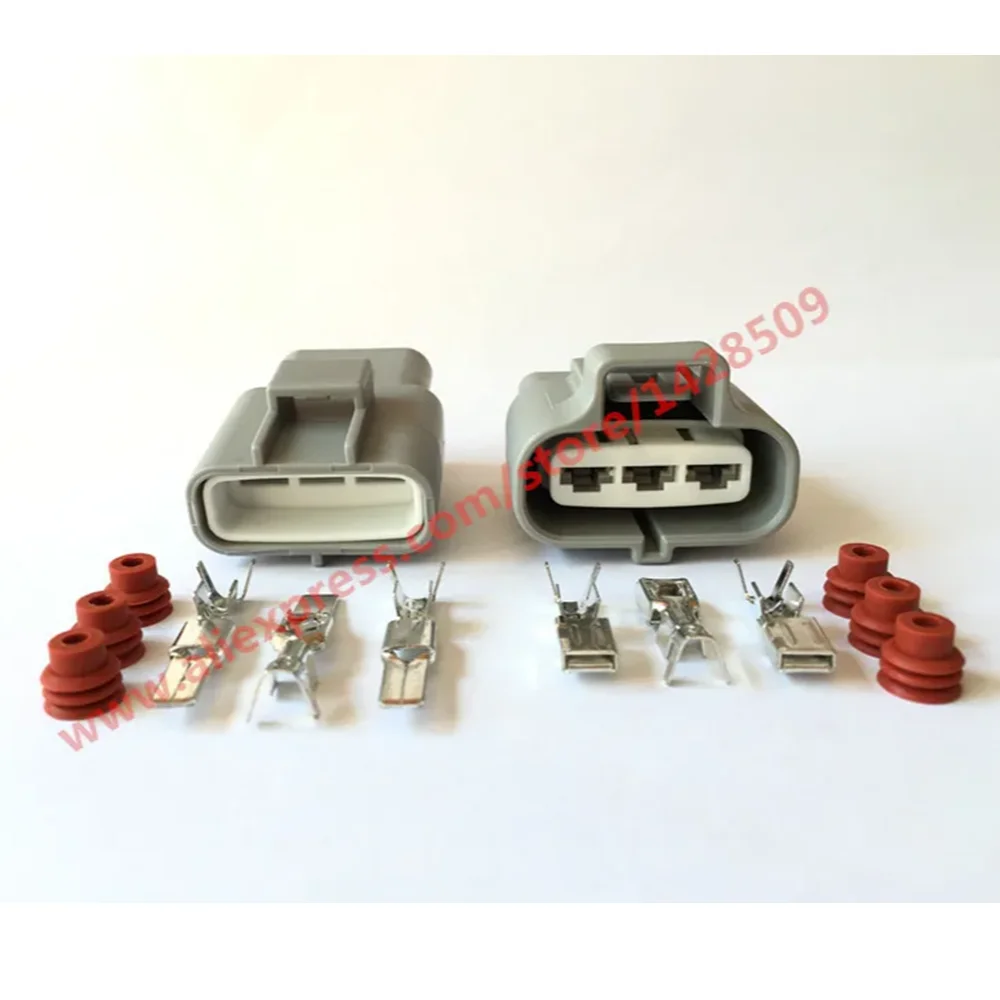 1 Set 3 Pin Electric Fan Plug Female And Male For Toyota Carola Corolla Camry 6189-0165 6188-0129
