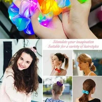LED Luminous Scrunchies Hairband Women Glowing Elastic Hair Tie Hair Rope Girl Glow in the Dark Party Supplies Hair Accessory - Image 4