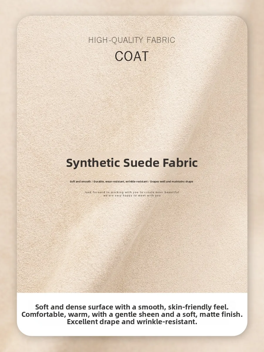 Ms.Daoge Sassy Sle ort Pelle scamosciata Jaet Cappotto da donna in pelle Cool Faion Briti Sle Taglio dritto Colore puro Polieste...