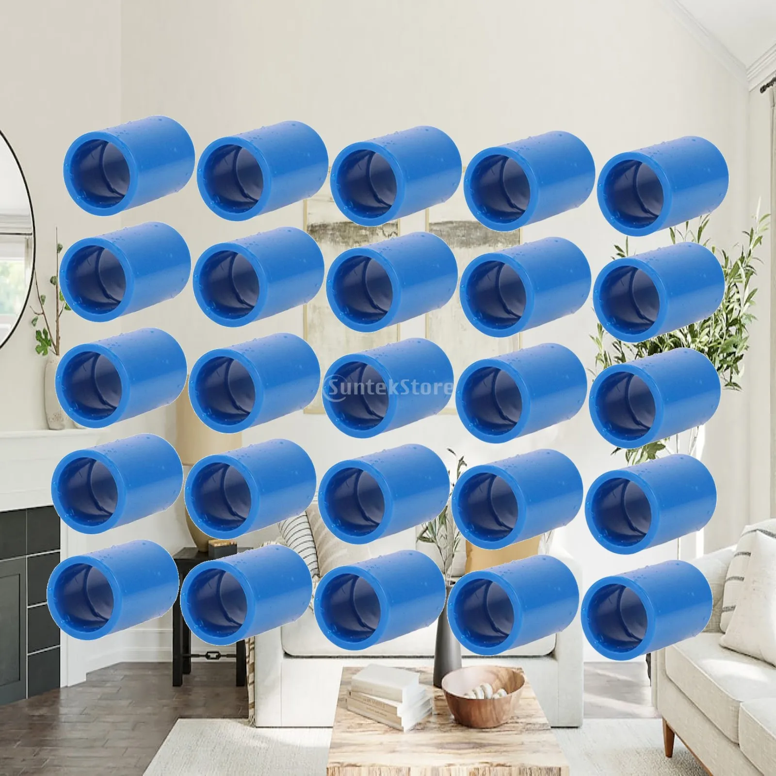 50 x PVC pipe fittings, couplings, straight parts, connectors, adapters for