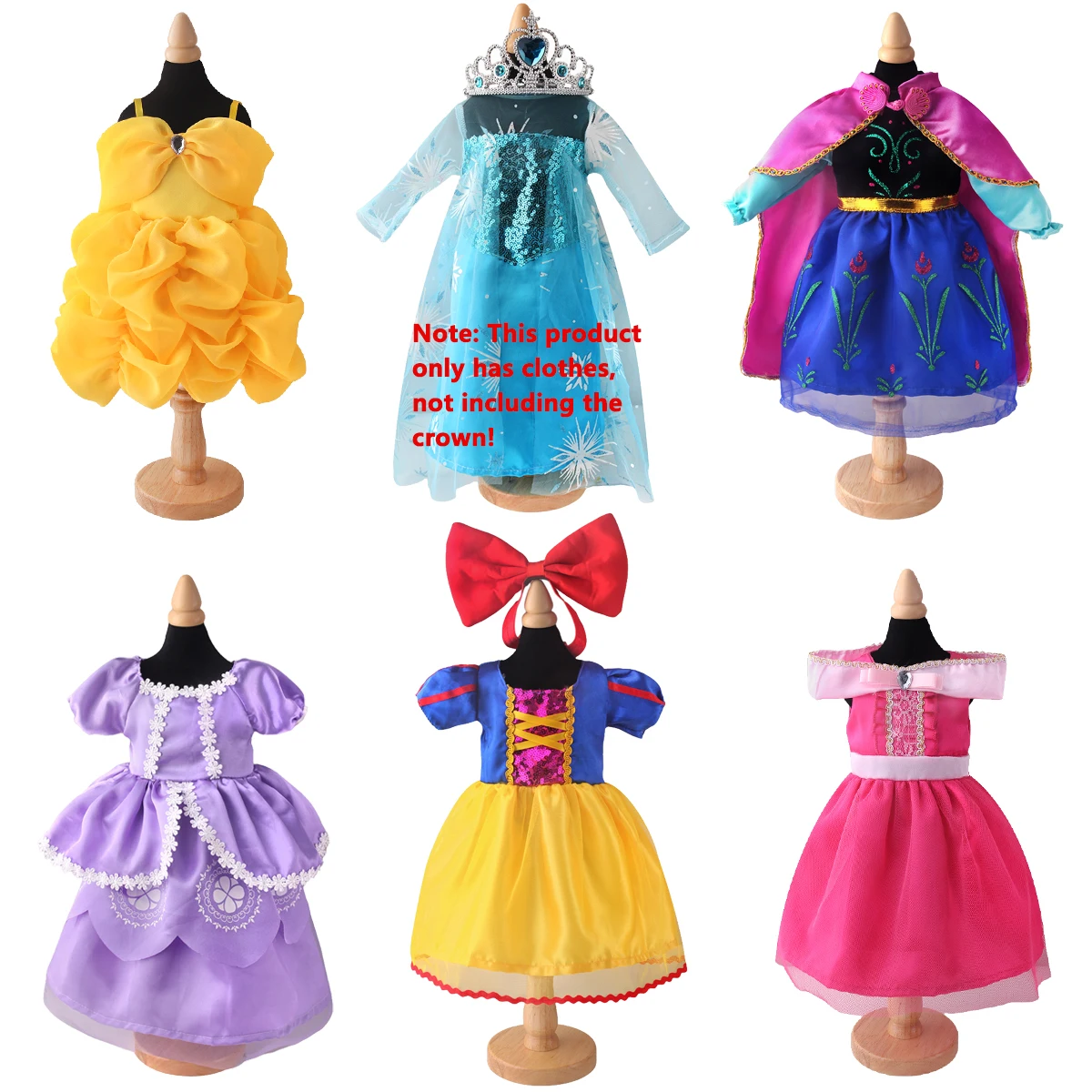 Cosplay Anime Figure Costume 18 Inch Girl Doll Anna Clothes American Ours & Generation Kids Toys Dolls Accessories Elsa Dress