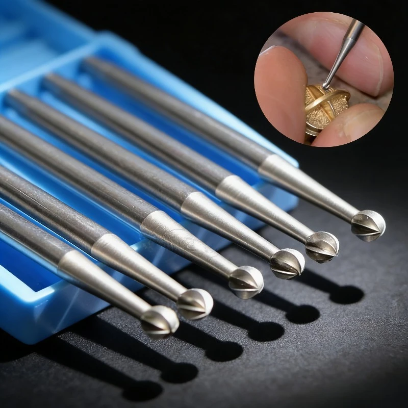 

Tungsten Steel Ball Burr Set 2.35mm Shank for Engraving Carving Wood - Ultra Hard Solid Carbide File for Jade Stone Polishing