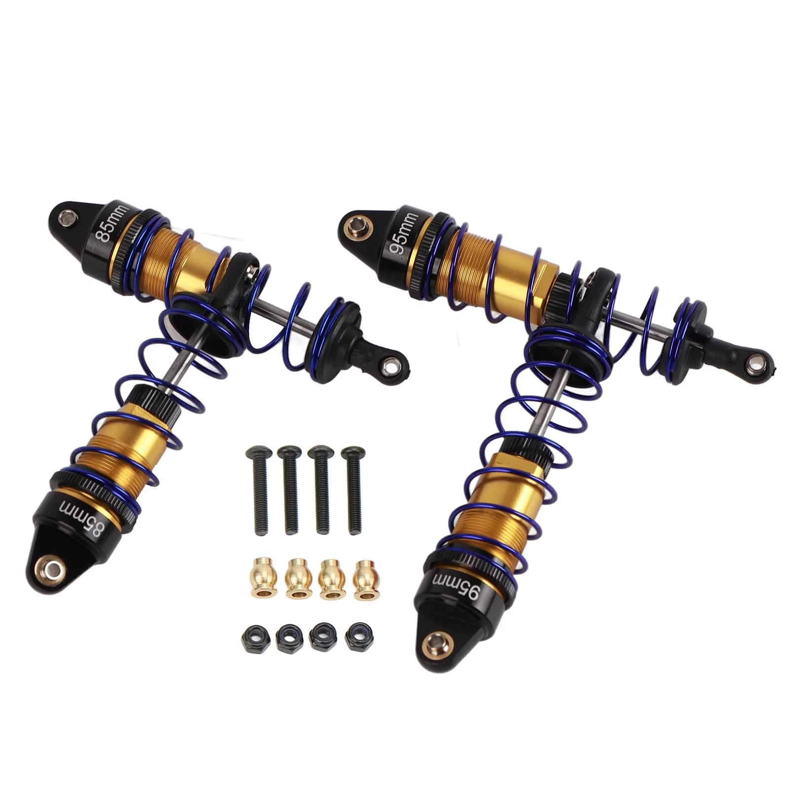 RC Shock Absorber Front Rear Aluminum Alloy Upgrade Parts RC Spring Damper for HSP for Traxxas 1/10 RC Car Gold