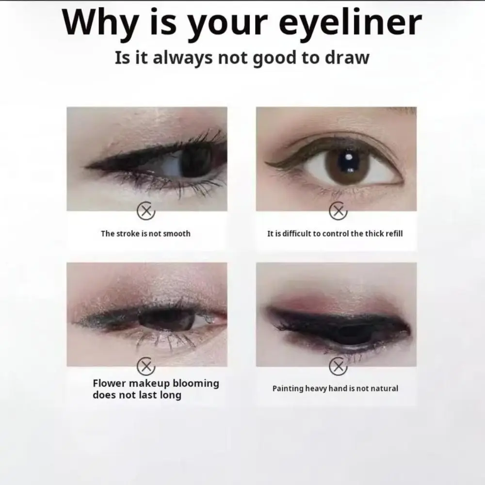 

Fashion Lasting Eye Eyeliner Stamps Waterproof Smooth Eye Liner Quick Dry Eyelash Pen Daily Makeup