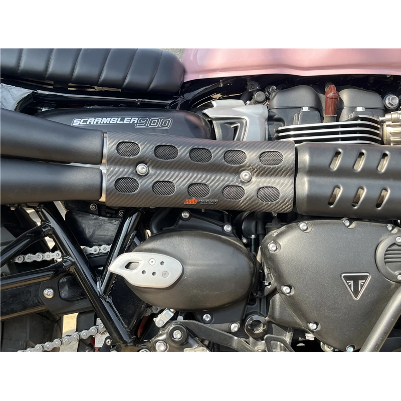 

Крышка радиатора выхлопных газов, обтекатель для Triumph Street Scrambler 900, полностью углеродное волокно, 100%