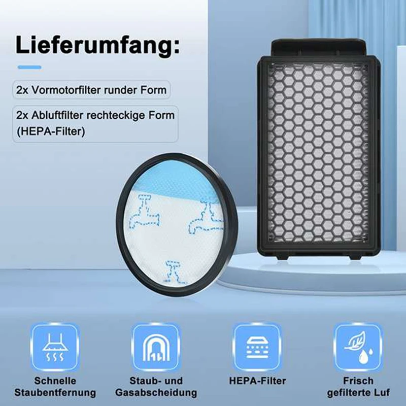 Filtro Hepa Compatible con Rowenta Compact Power XXL RO4811EA RO4823EA RO4825EA RO4853EA RO4855EA RO4859EA