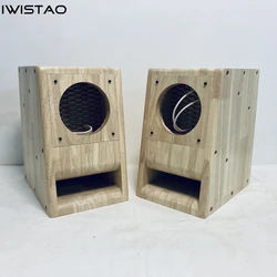 IWISTAO HIFI Speaker Empty Cabinet 5 Inches 1 Pair Finished Labyrinth Structure with Solid Wood for Full Range Speakers Unit DIY
