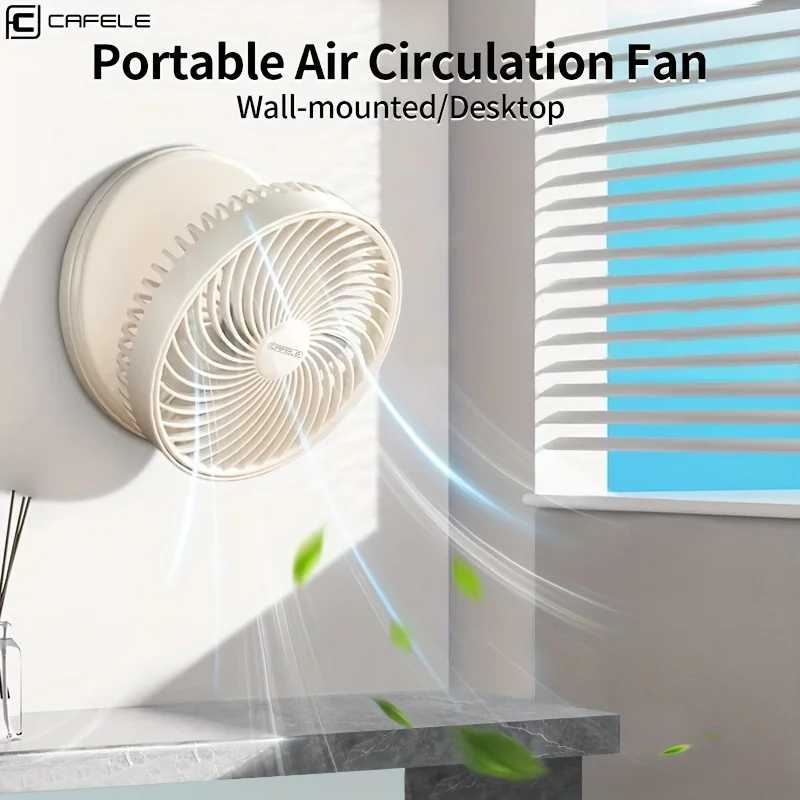 

Desk fan 4000mah heating cooling radiator fan strong booster fan 4 speeds protable wall mounted fan quiet adjustable home office