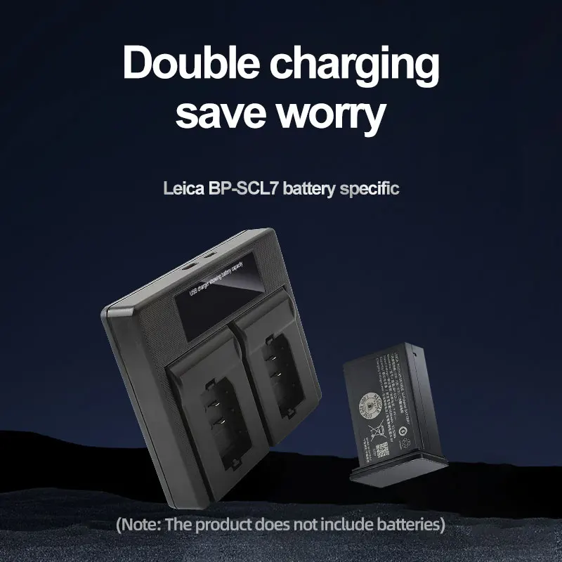 BP-SCL7 Dual Charger for Leica M11 M11-P Monochrom, Desktop Battery Charger