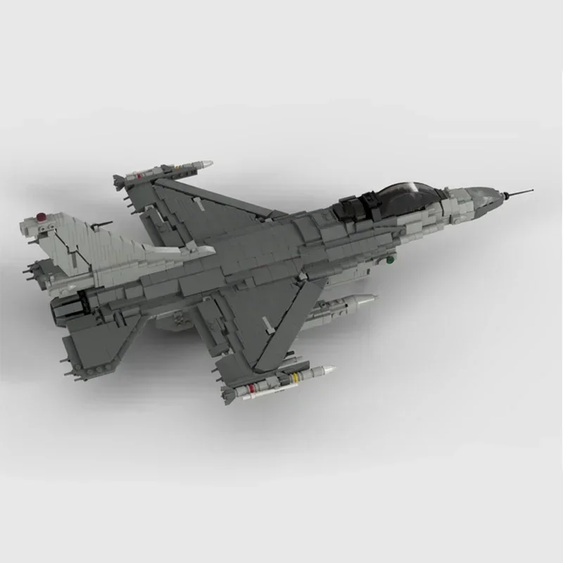 Klocki konstrukcyjne model wojskowy Moc F-16C Black Falcon Myśliwiec Technologia Modułowe Klocki Prezenty Zabawki Świąteczne Zestawy DIY Montaż