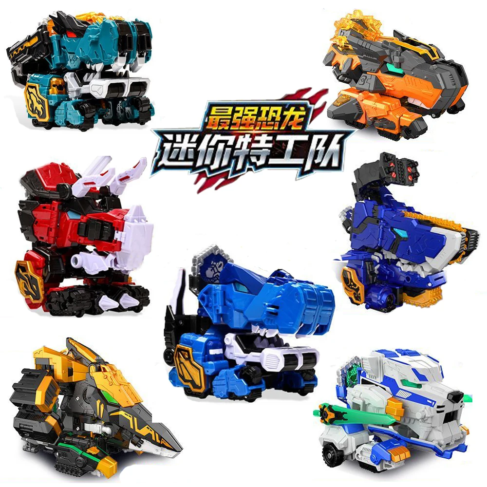 MiniForce Dinoid Warrior Transformation Robot Dinosaur Model BURSTER GIGA Mini Force Deformation Headbot Giganoto Dino Toys
