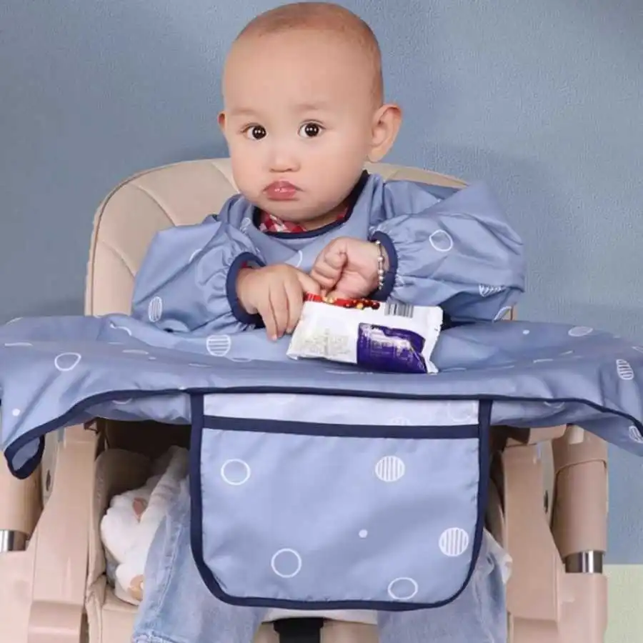 Infant children's eating bib tray baby anti-fouling integrated dining table cover dining chair waterproof quick-drying apron