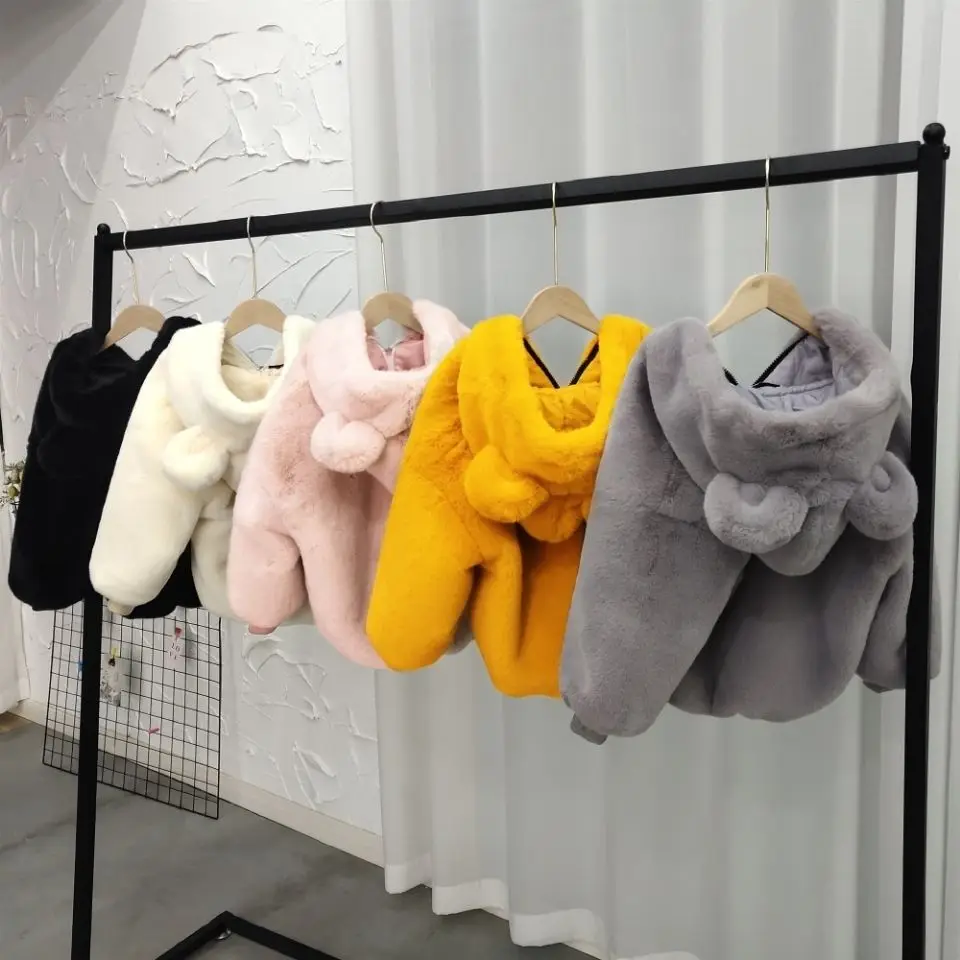 

Kids' Overcoat Female Autumn and Winter New Thickened Boys and Girls Fur Mink Fur Princess Baby Baby Furry Sweater