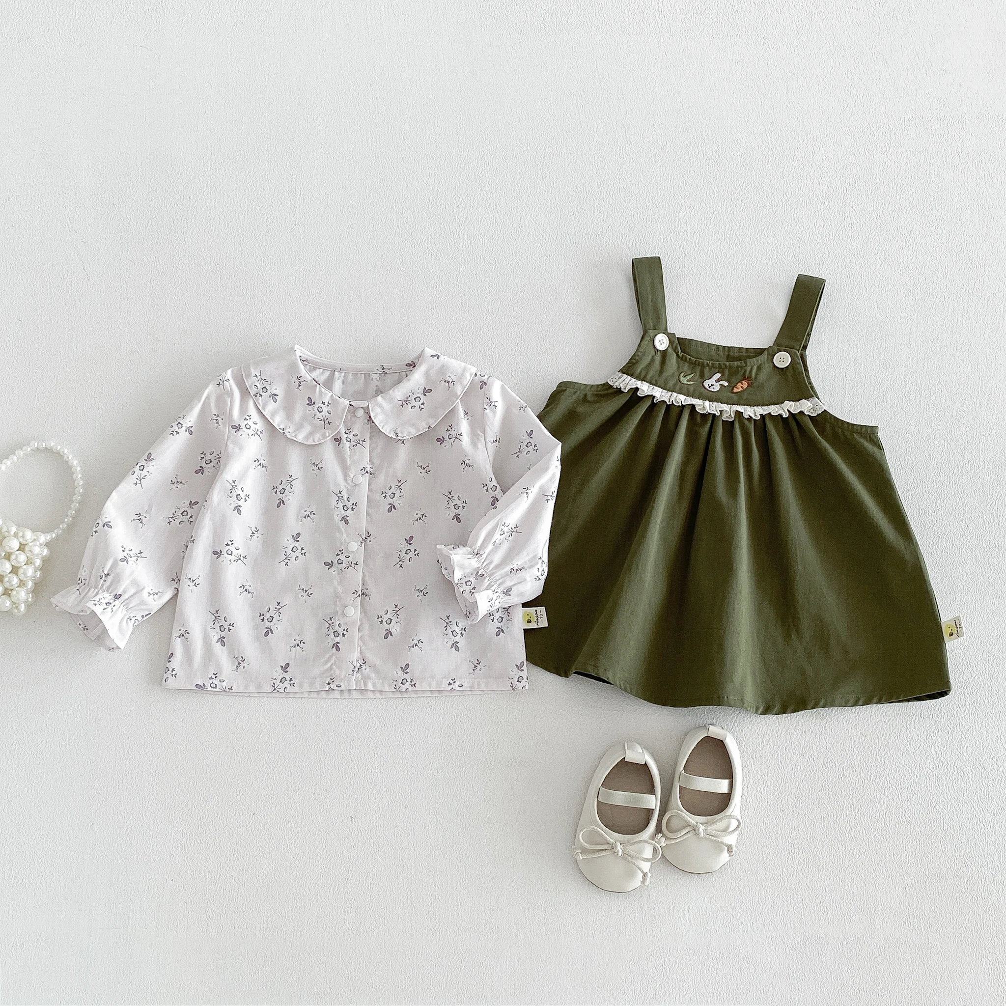 Girls' Dress 2026 New Autumn Korean-Style Pastoral Style Fashionable Skirt for Children and Babies, Princess Dress