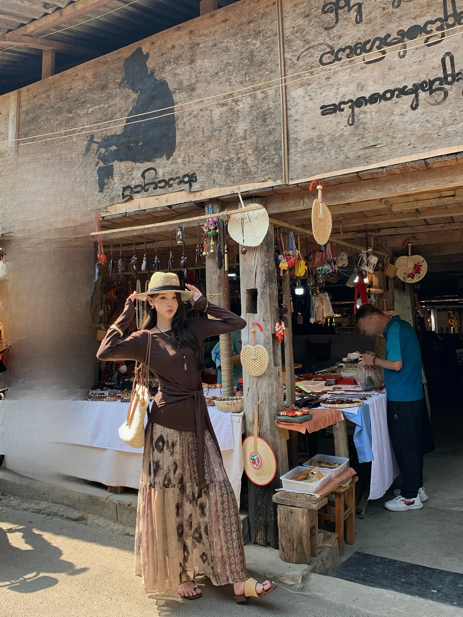 

Желтая асимметричная длинная юбка YEAHLOU с принтом, женская весенняя юбка А-силуэта с высокой талией, свободного кроя, во французском стиле