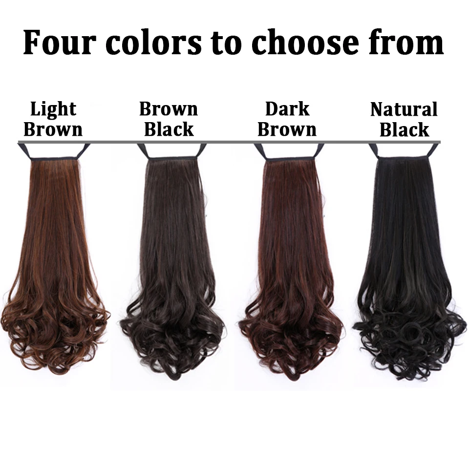 14 Inch Wavy Long Curly Hair Strap-type Pear Flower Curly Wig Ponytail Female Synthetic Fluffy Natural Shopping Commuting Wear image 4