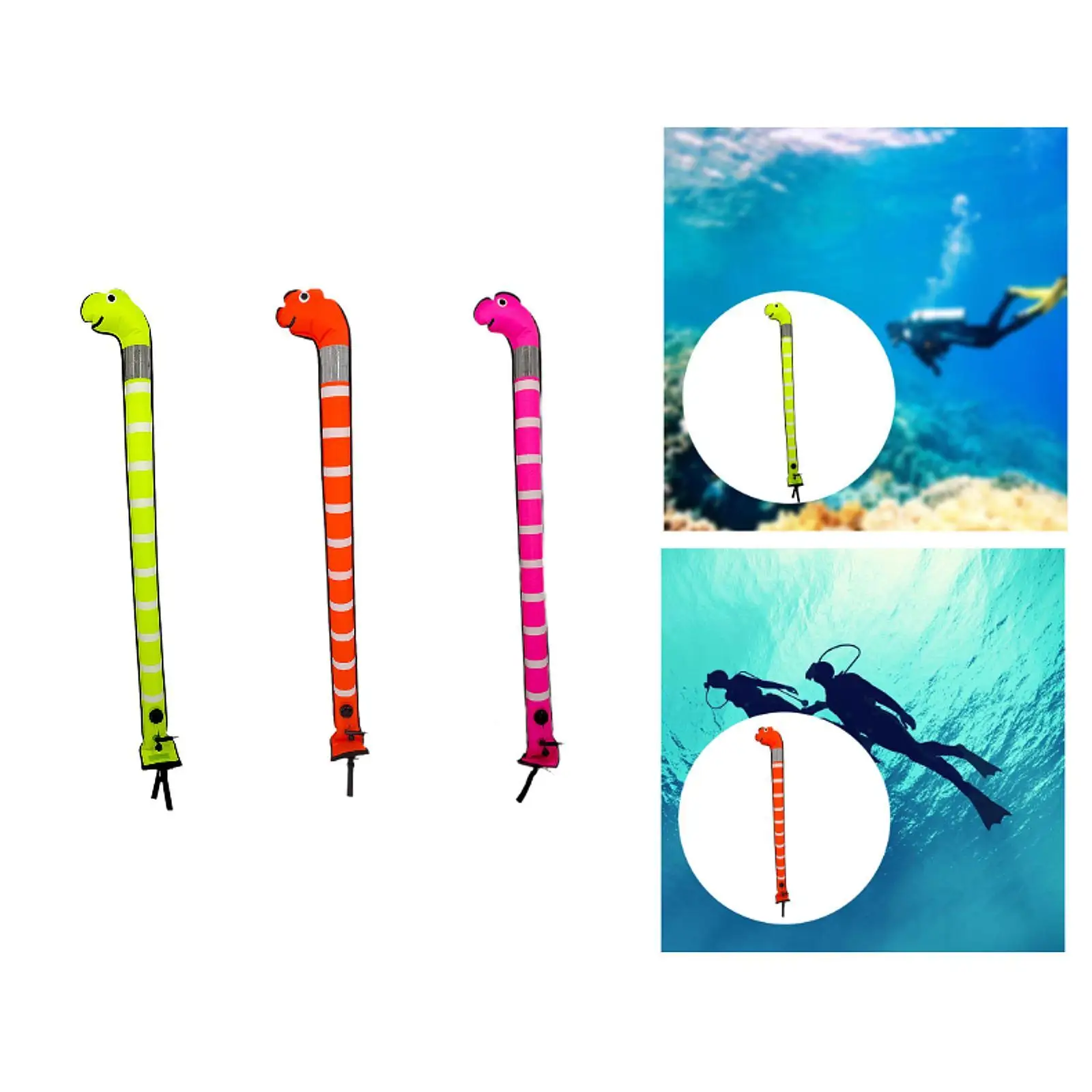 

Surface Marker Buoy with Reflective Strip Floats Surface Marker Signal Tube