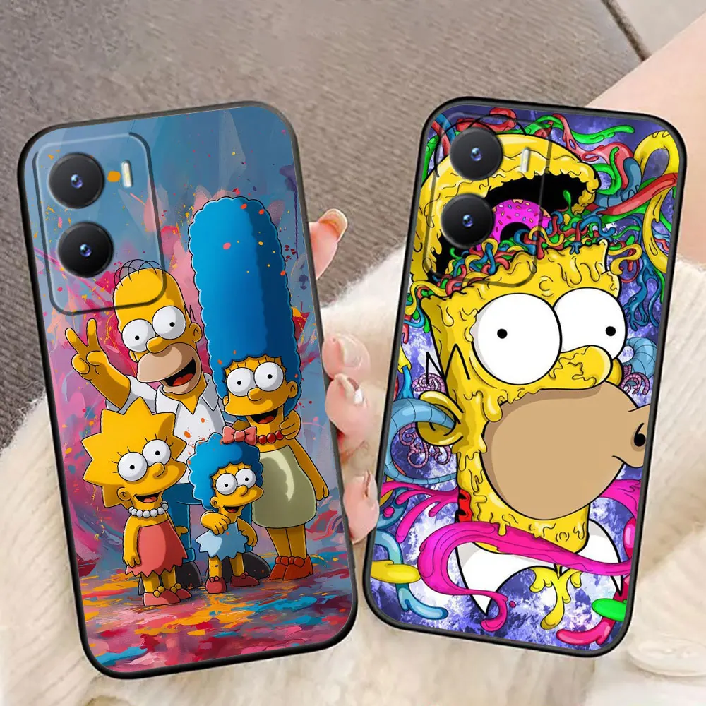 Funny The Homer S-Simpsons Phone Case For VIVO Y100 Y78 Y77 Y76 Y72 Y50 Y51 Y36 Y35 Y28 Y27 Y22S Y21 Y20 Y17 Y17S Y16 Y02 Case