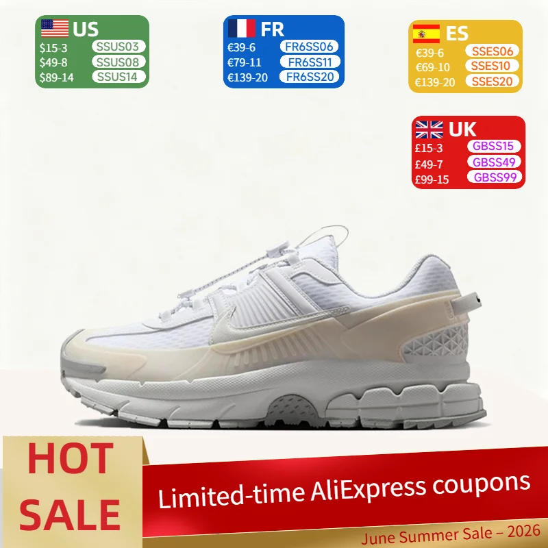 

Nike ZOOM VOMERO ROAM: Stylish, Comfortable, Breathable Mesh Low-Top Casual Running Shoes for Men in White HJ4646-100