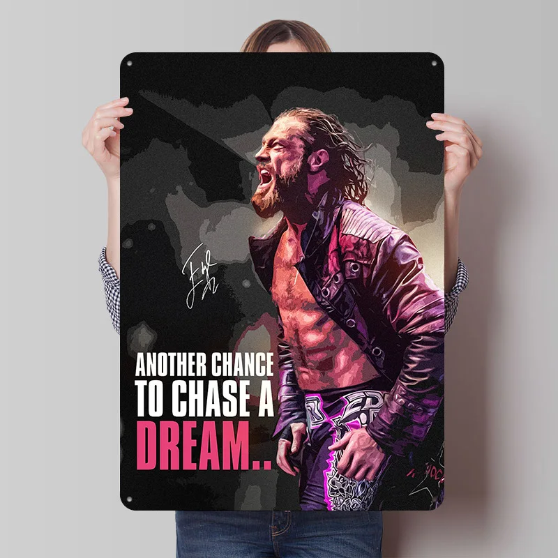 Edge: Another Chance to Chase a Dream Blechschild Poster, personalisierte Retro-Wandkunst, Vintage-Metallschilder für die Raumdekoration zu Hause