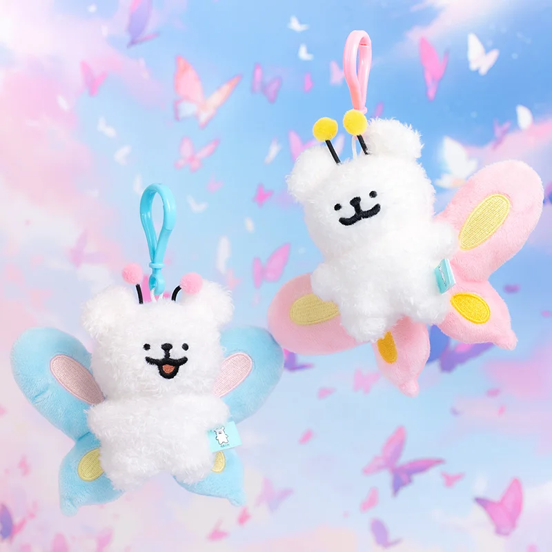 かわいいぬいぐるみ犬のラインフラッシュバッグチャーム、バックパックデコレーション、ファストファッションギフト、ドールバッグアクセサリー、女の子向けおもちゃ、ぬいぐるみバッグペンダント