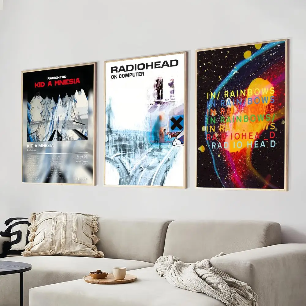 Rock Band R-Radiohead Poster Art Prints Wall Art Decor Gifts for Bedroom Living Room Hallway Home Decoration
