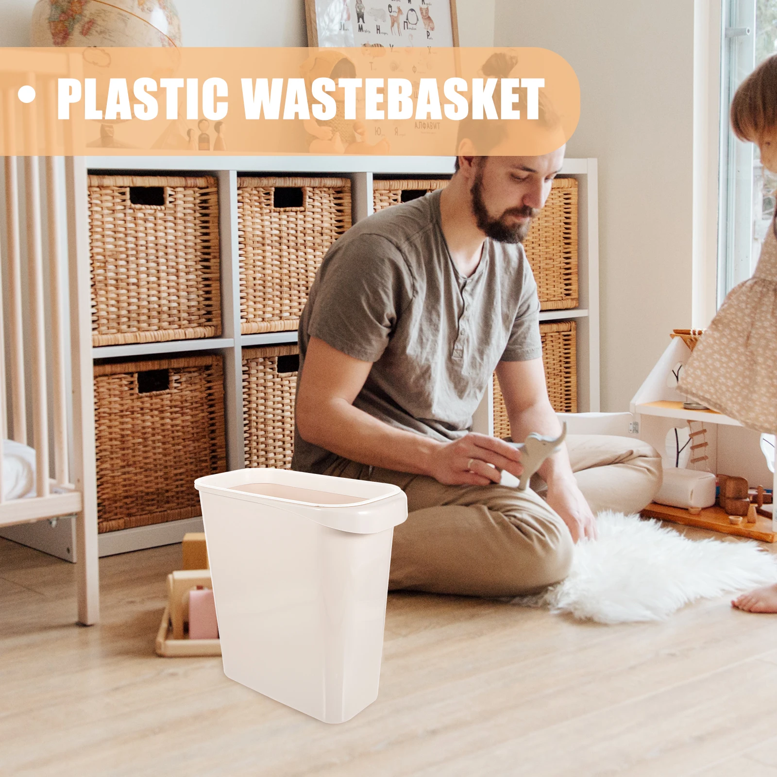

Garbage Can Waste Bin for Living Room Cans Bedroom Container Home Trash Household