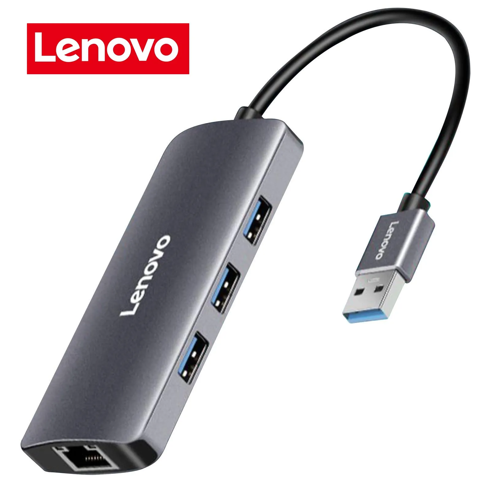 Lenovo USB Ethernet USB3.0 Lan 1000Mbps Ethernet Adapter USB RJ45 USB HUB For Laptop Xiaomi Mi Box S Ethernet HUB Network Card