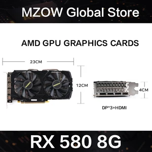 Mzow-AMD Radeon RX 580, 8 GB, GDDR5, 256bit, 2048sp, PCI Express, 3,0 x 16 GPU, Computerspiele, RX 580, 8 GB, 8 GB, 8 GB 8 Hauptverkaufsplatte iPhone x 256 GB - №2