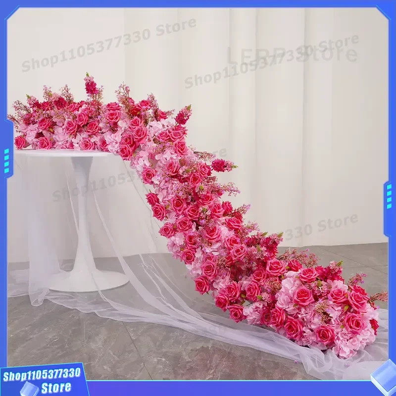 Wholesale Long Stem Silk Flower Arrangement Artificial Rose Bouquet for Wedding Table Centerpiece Home Decoration Road Aisle