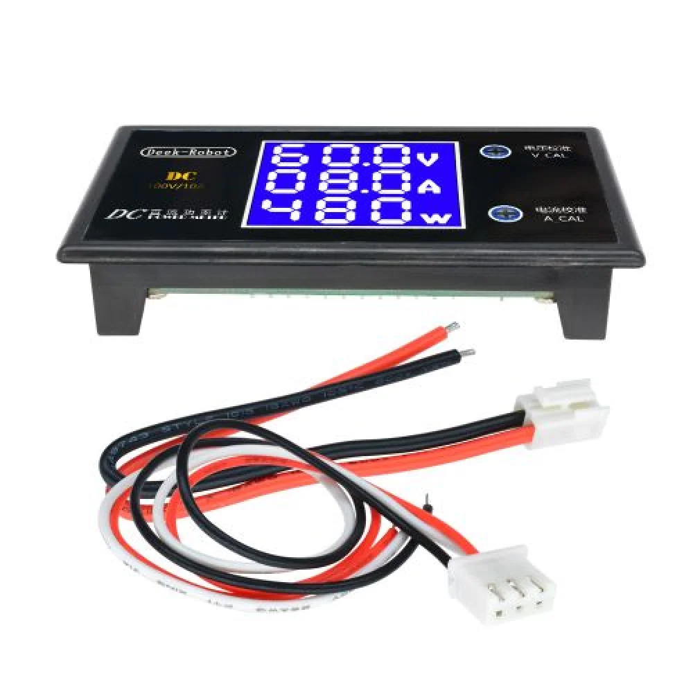 Digitale Multimeter Dc 0-100V 10a Spanningsstroomsterkte Energie Meter Dc Volt Amp Tester Meter Monitor Lcd Digitaal Display