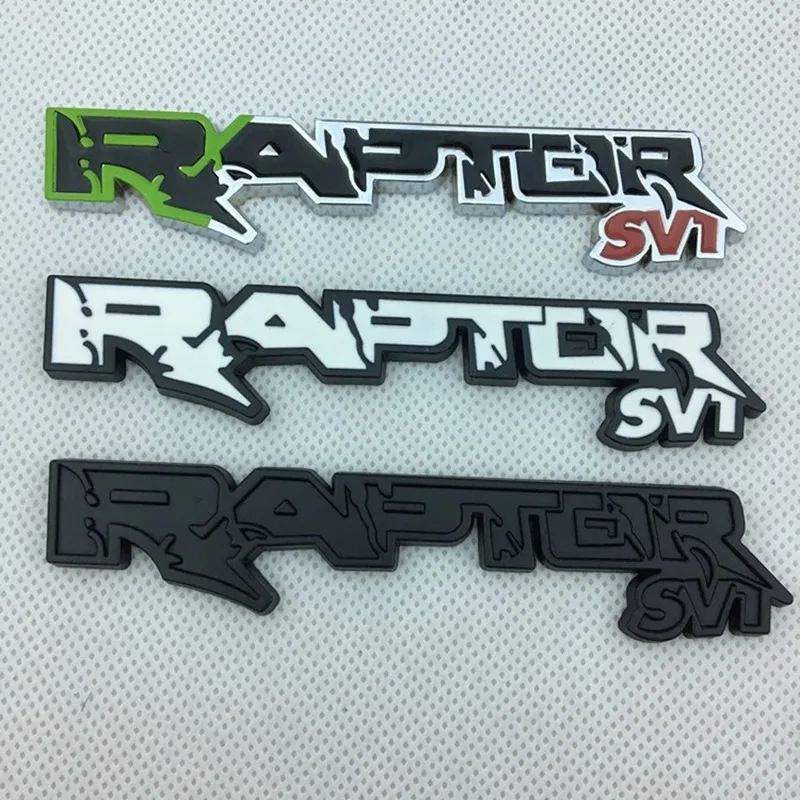 

1pc 3D Raptor SVT Logo Sticker Fender Side Trunk Car Body Metal Pickup Emblem For Raptor SVT F150 F250 F350 Decals Accessories