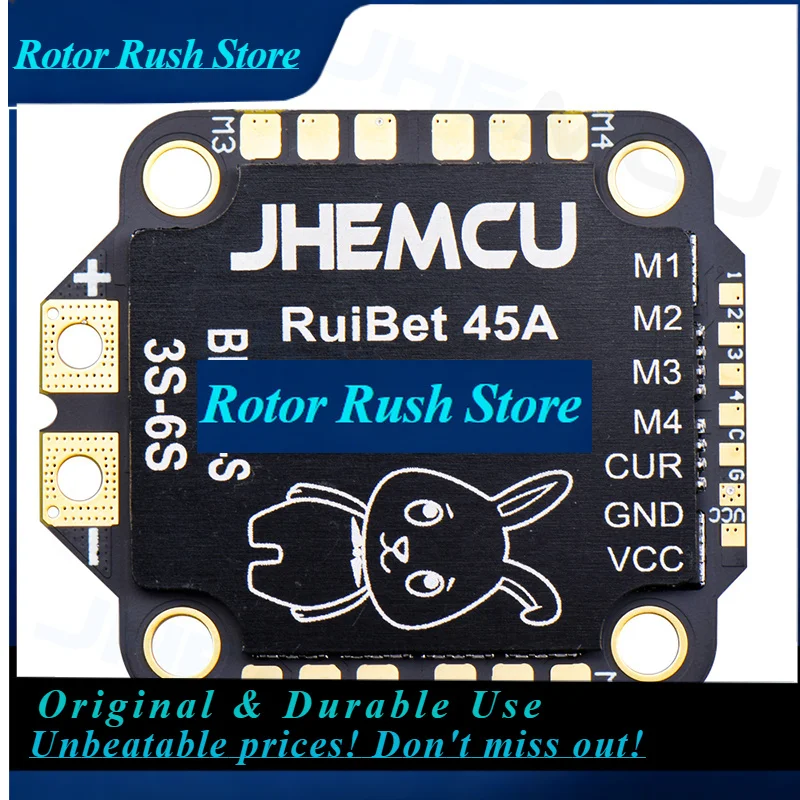RoRuSJHEMCU RuiBet 45A/55A ESC BLHELI_S Dshot600 4in1 Brushless ESC 3-6S 30.5X30.5 M4 For RC FPV Freestyle Flight Controller Dro