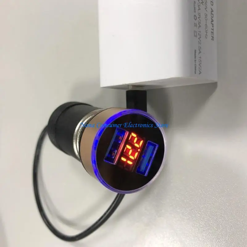G7NE USBC Male to 12V Car Cigarette-Lighter Socket USB Cigarette-Lighter Adapter