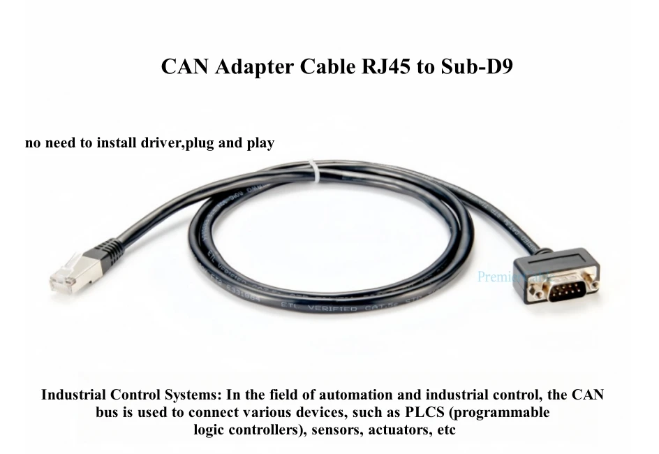 USB-zu-CAN-II-Sub-DB9-zu-RJ45-Adapterkabel, CAN-Bus-zu-Cat5e-Ethernet-Gateway-Kabel für CANopen-Controller, SPS, CAN-Analysator – Detail 3