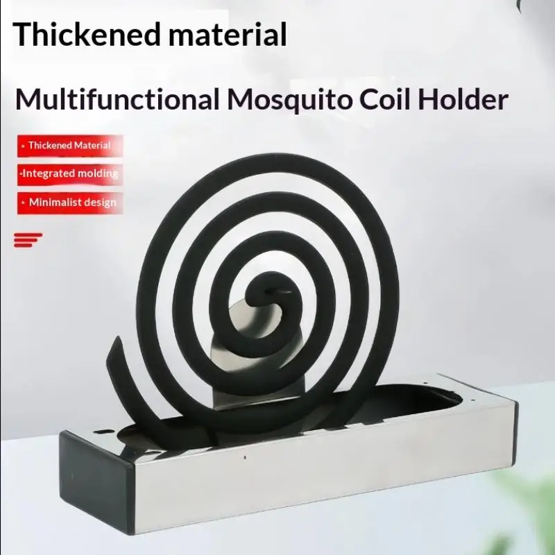 Stainless Steel Mosquito Coil Holder With Ash Catcher Fireproof Multi Use Mosquito Repellent Coil Stand