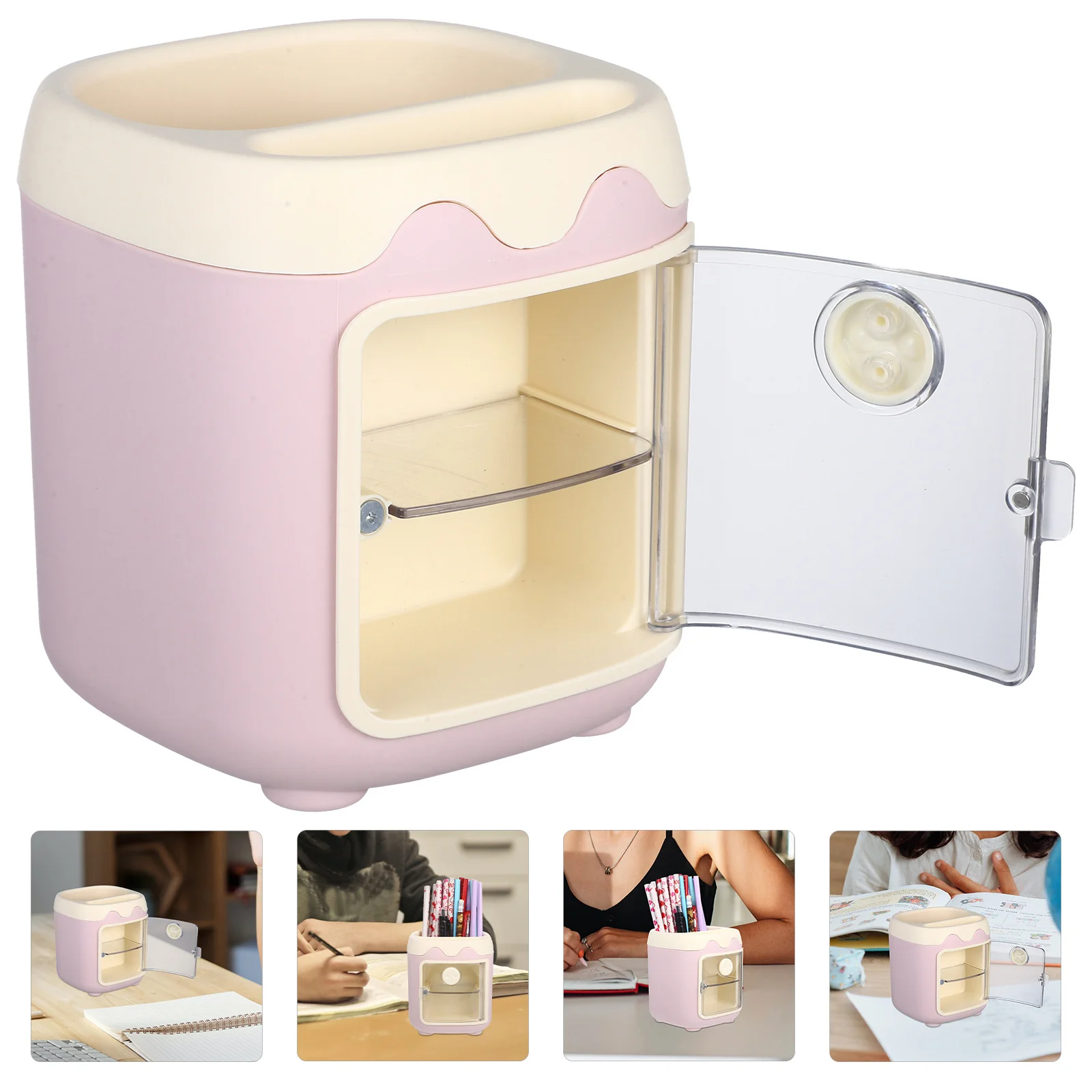 

Versatile Desktop Stationery Storage Rack with Drawers for Pens Markers Scissors Notebooks Perfect for Teachers Students Home