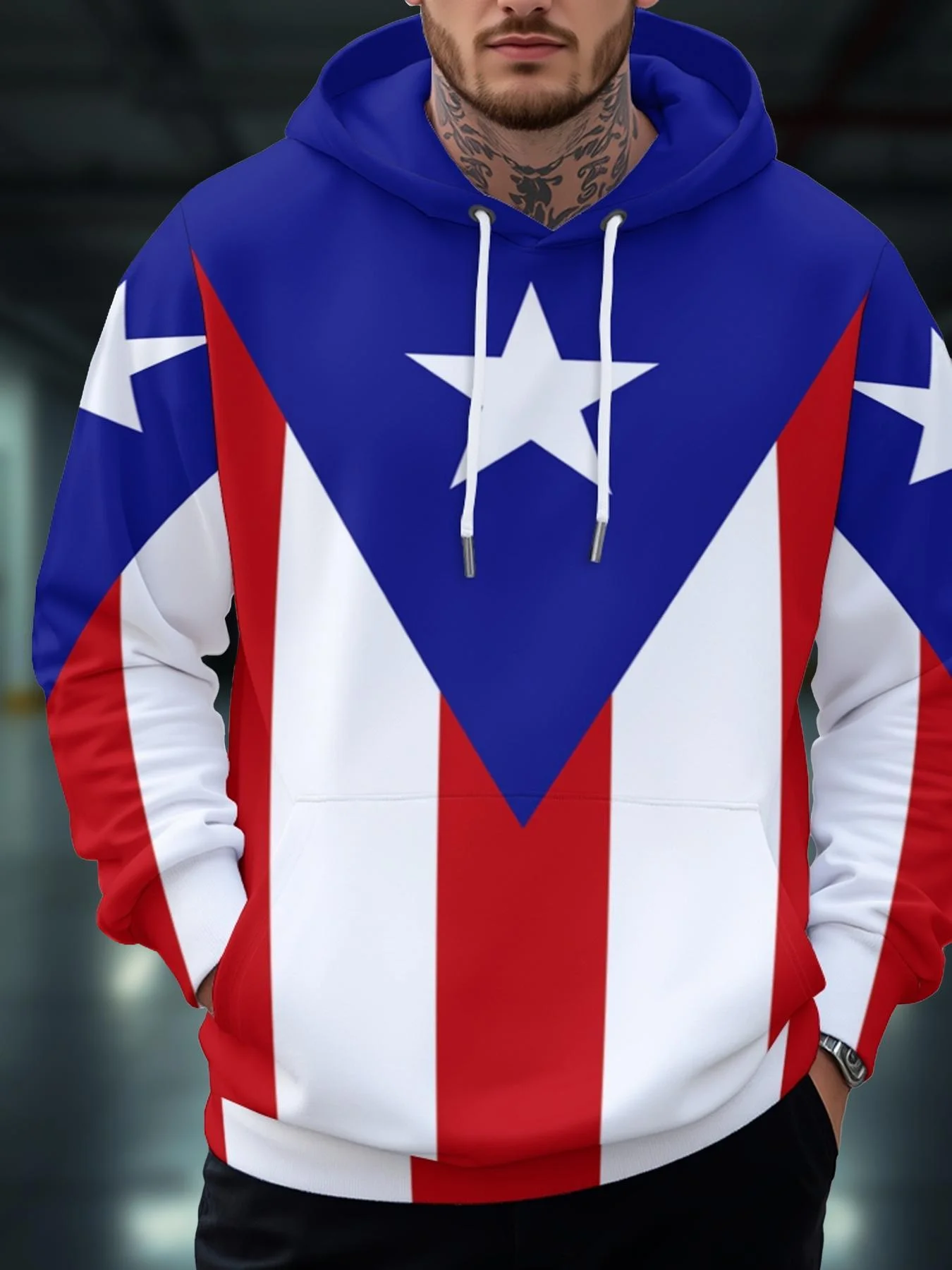 Customization Men'S Personalized Trendy Hooded Sweatshirt With Rich And Artistic Patterns, Easy To Create Personalized Outfits.
