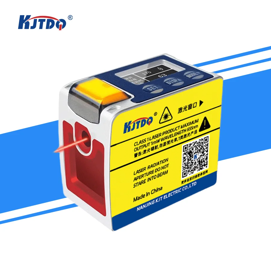 KJT-TG30 TOF Laser Sensor SN with 5m Range Output NPN/PNP/RS485/4-20mA 9-36V DC Built-in Amplifier for Distance Measurement