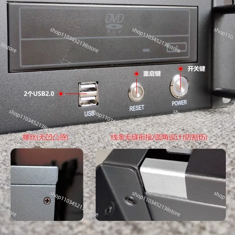 يمكن تركيب خادم التحكم الصناعي بهيكل 2U 390 مم مع محرك الأقراص الضوئية 6 بت القرص الصلب NAS Storage ATX Lower