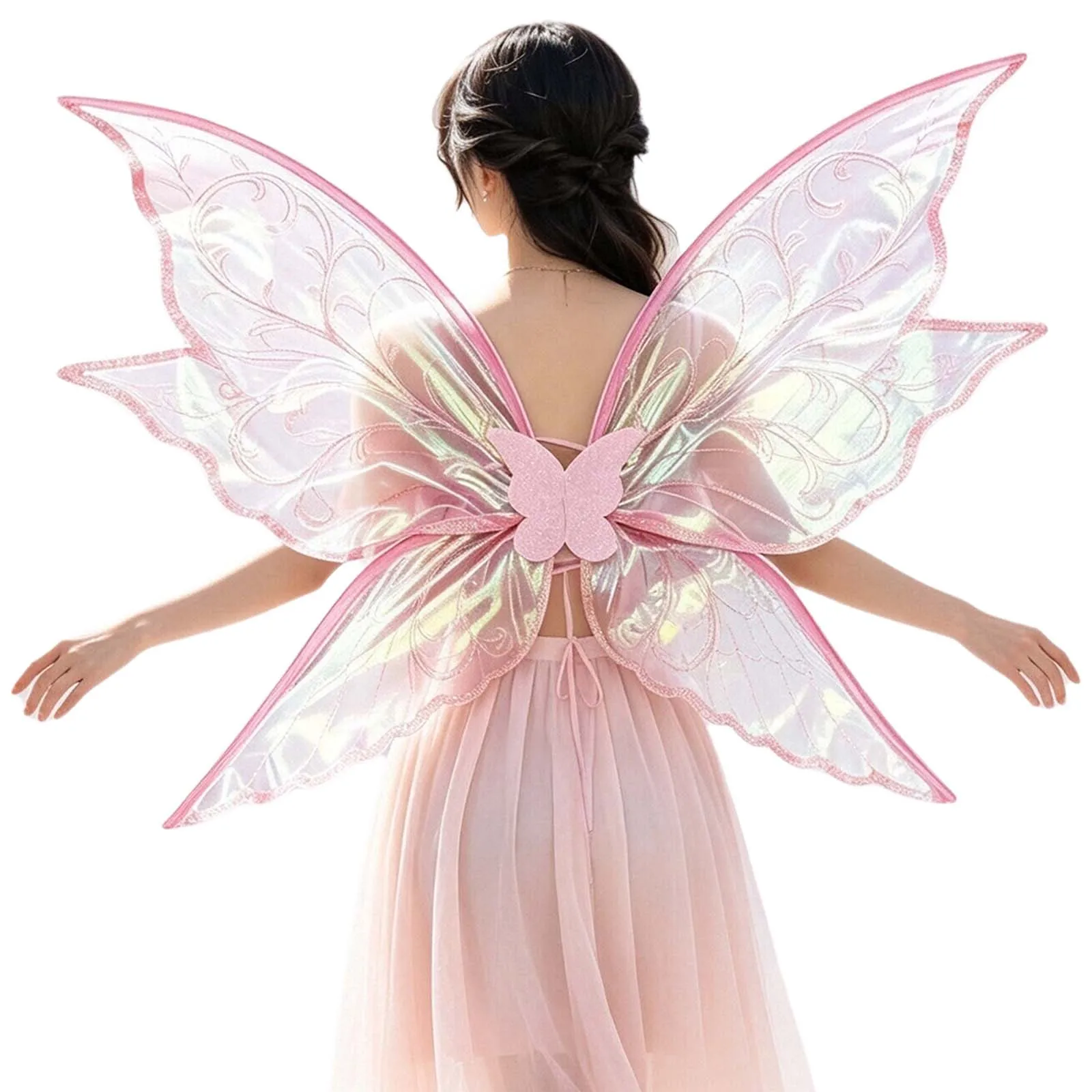 Adults Kids Shimmery Butterfly Wings Cosplay Costume Accessories for Fairy-themed Party Halloween Stage Performance 3