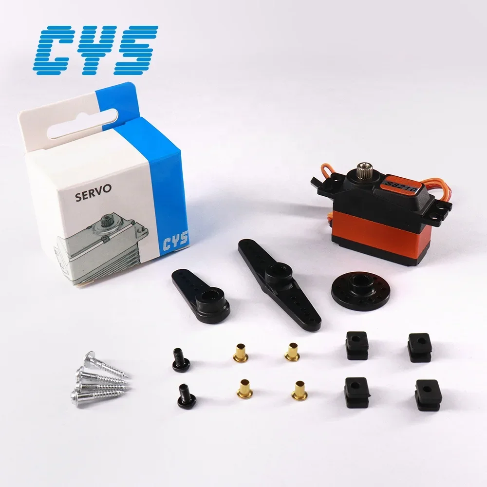 

Цифровой сервопривод CYS-S8210 с высоким крутящим моментом, безколлекторным двигателем и металлическими шестернями, 2.5 кг/см, сверхбыстрый, 0.08 с/60 об/мин ° Для радиоуправляемых вертолетов класса 500-550