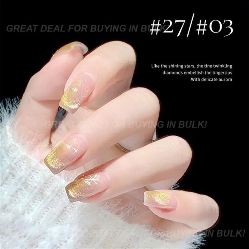 لامعة 10 مللي العلاج بالضوء لاصق هلام السلس حساسة 30 لون طلاء الأظافر دائم اللون القطط العين مسمار الغراء